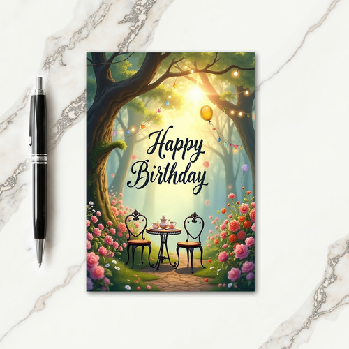 Sweet Birthday Tea Party Card