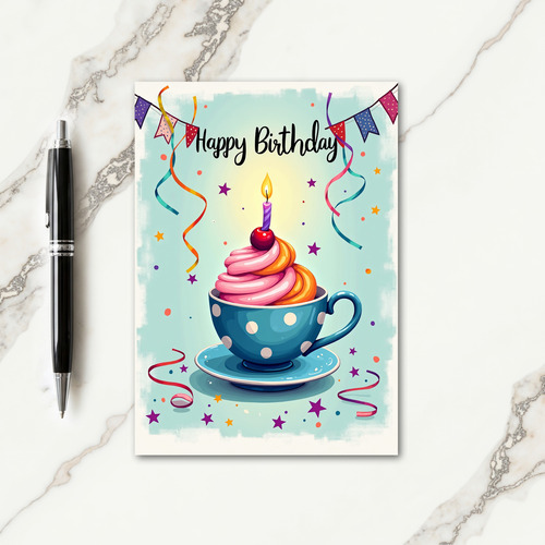 Sweet Birthday Teacup Card