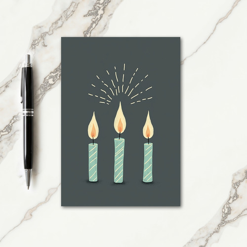 Sweet Birthday Teal Candles Card