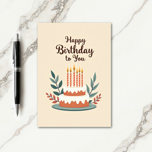 Sweet Birthday Terracotta Cake Card