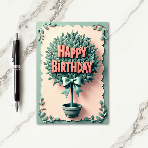 Sweet Birthday Topiary Card