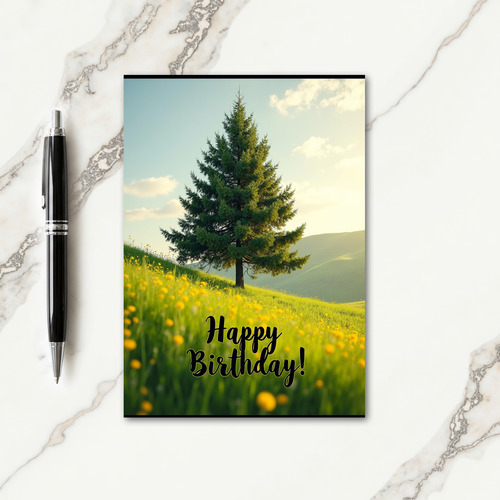Sweet Birthday Tree Scenic Card