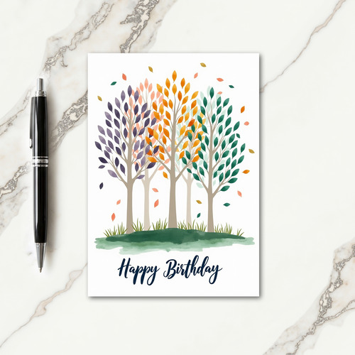 Sweet Birthday Trees Card