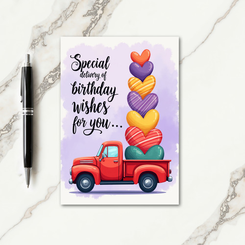 Sweet Birthday Truck Card