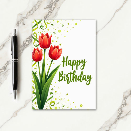 Sweet Birthday Tulips Card