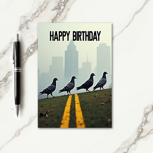 Sweet Birthday Urban Birds Card