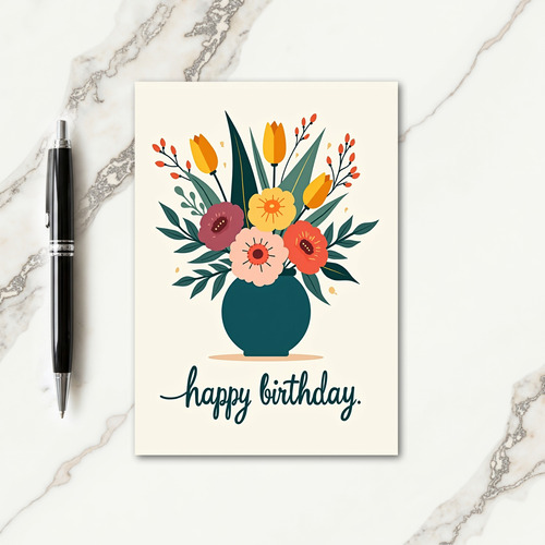 Sweet Birthday Vase Card