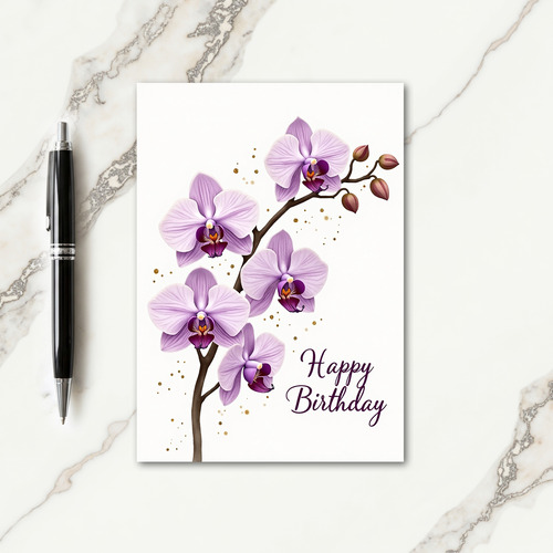 Sweet Birthday Violet Bloom Card