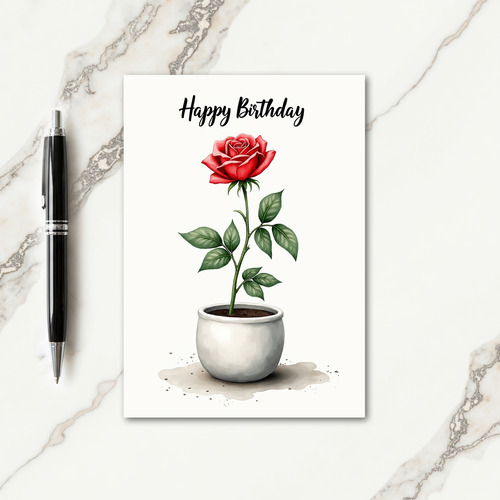 Sweet Birthday Watercolor Bloom Card