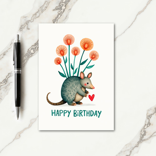 Sweet Birthday Watercolor Creature Card