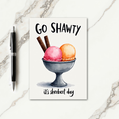 Sweet Birthday Watercolor Dessert Card