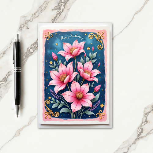 Sweet Birthday Watercolor Floral Card