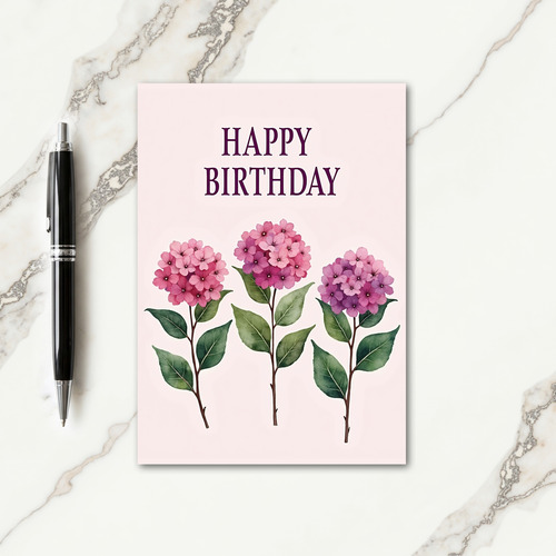 Sweet Birthday Watercolor Flower Card