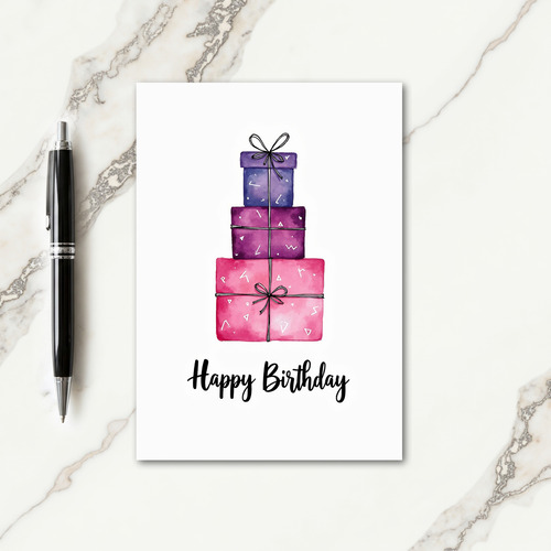 Sweet Birthday Watercolor Gifts Card