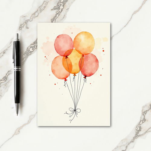 Sweet Birthday Watercolor Orbs Card