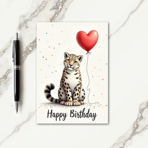 Sweet Birthday Whimsical Feline Card