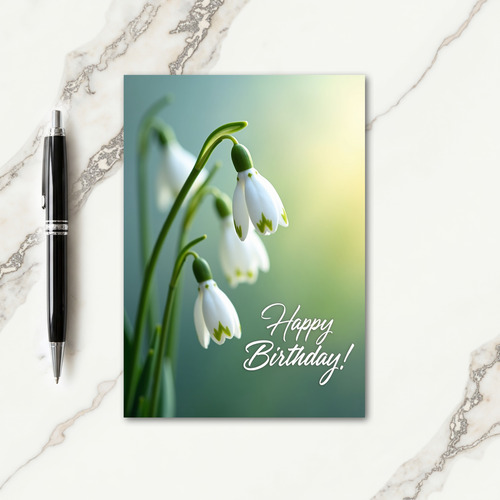 Sweet Birthday White Bell Card