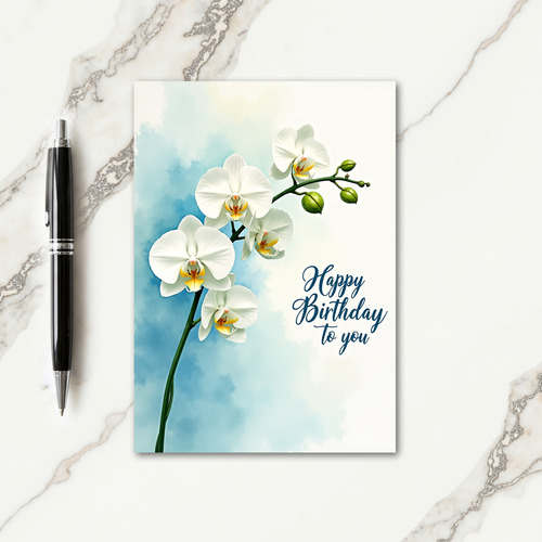 Sweet Birthday White Bloom Card