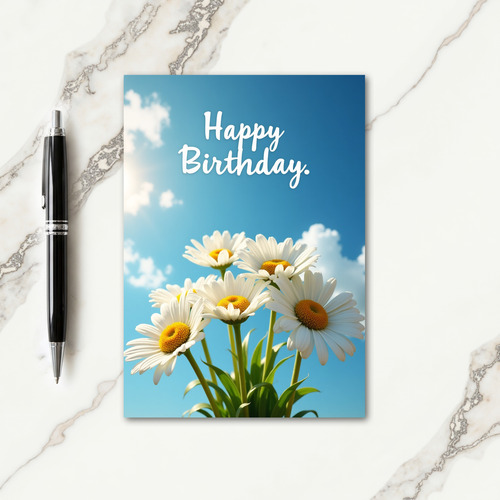 Sweet Birthday White Blossom Card