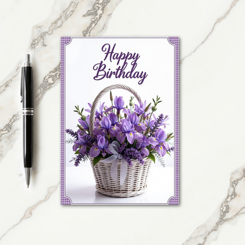 Sweet Birthday Wicker Floral Card