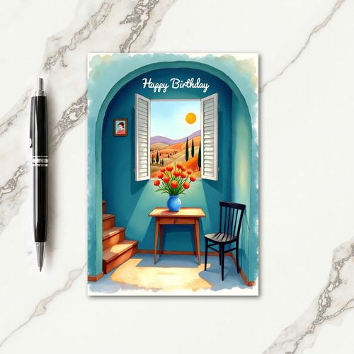Sweet Birthday Window View Card
