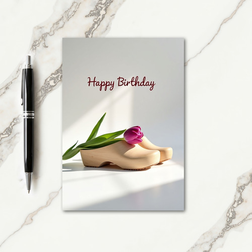 Sweet Birthday Wooden Shoe Card