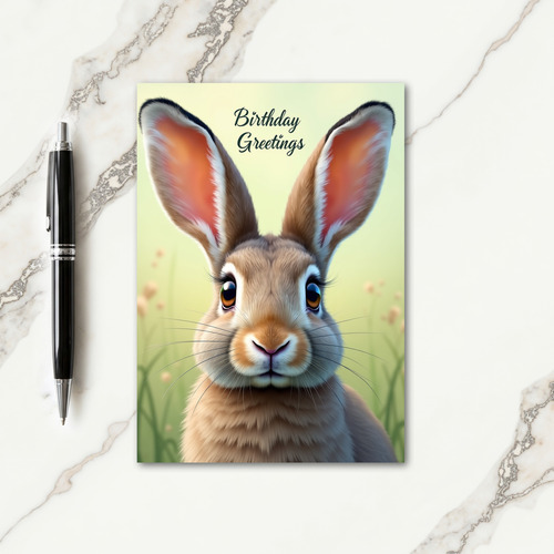 Sweet Birthday Woodland Hare Card