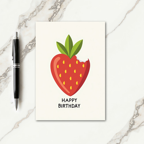 Sweet Bitten Heart Birthday Card