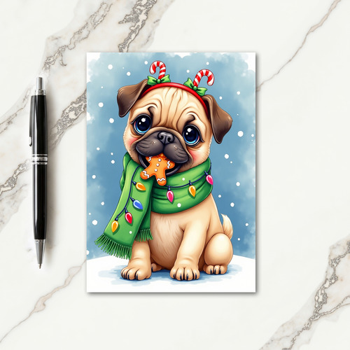 Sweet Blue Eyed Dog Card