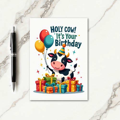 Sweet Bovine Birthday Card