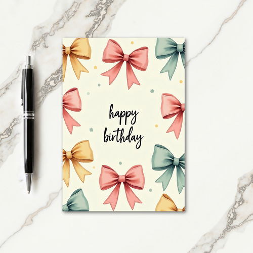 Sweet Bows Birthday Card
