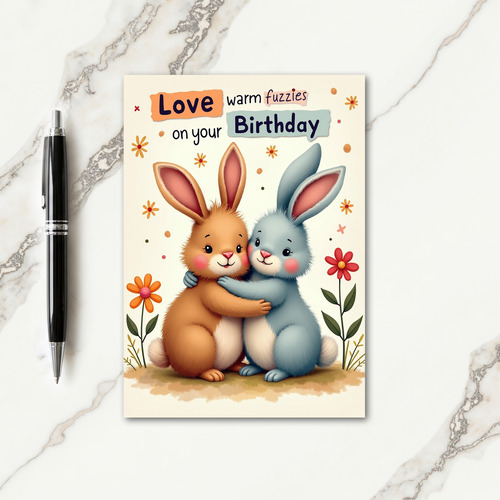 Sweet Bunnies Embrace Card