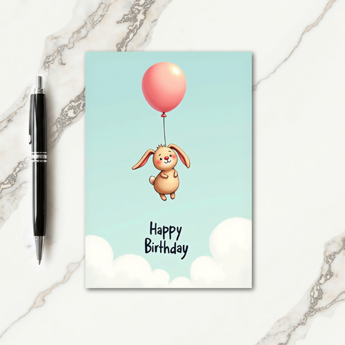 Sweet Bunny Balloon Card
