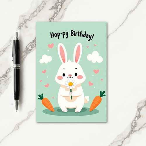 Sweet Bunny Birthday Card