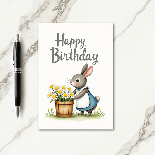 Sweet Bunny Daisy Card