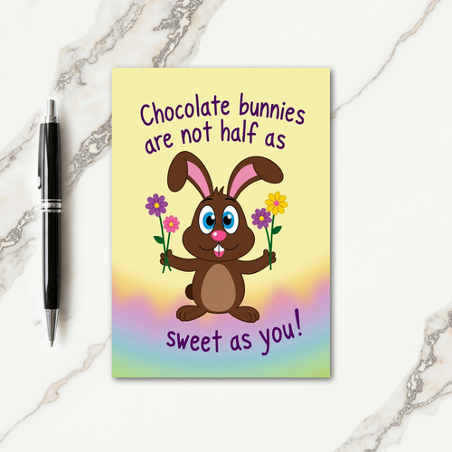 Sweet Bunny Flower Gift Card