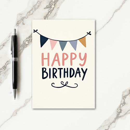 Sweet Bunting Birthday Card