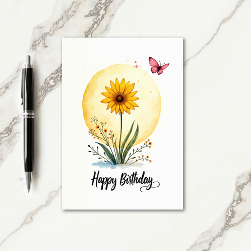 Sweet Butterfly Floral Card