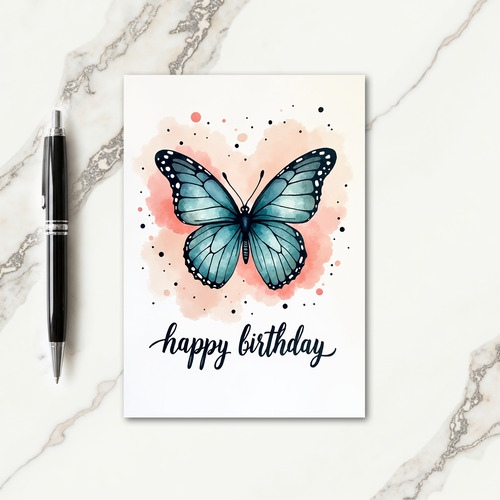 Sweet Butterfly Watercolor Card