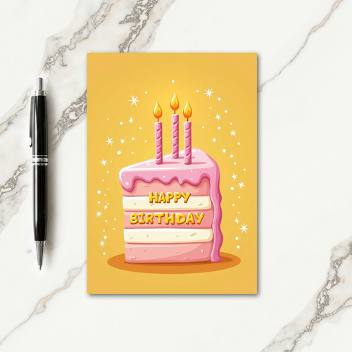 Sweet Cake Candles Birthday Card