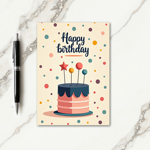 Sweet Cake Illustration Card