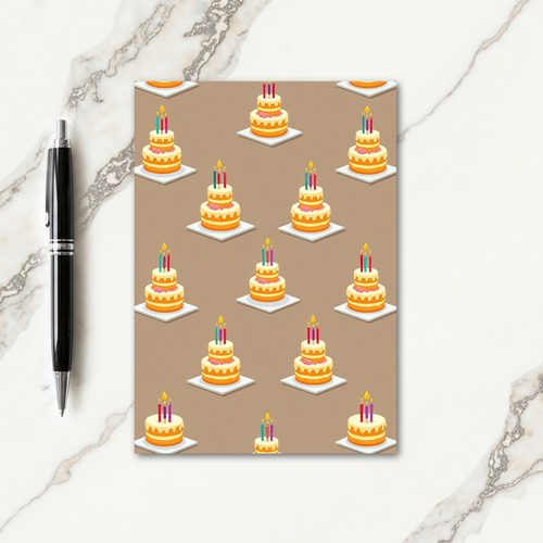 Sweet Cake Pattern Birthday Card