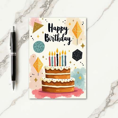 Sweet Cake Sprinkles Birthday Card