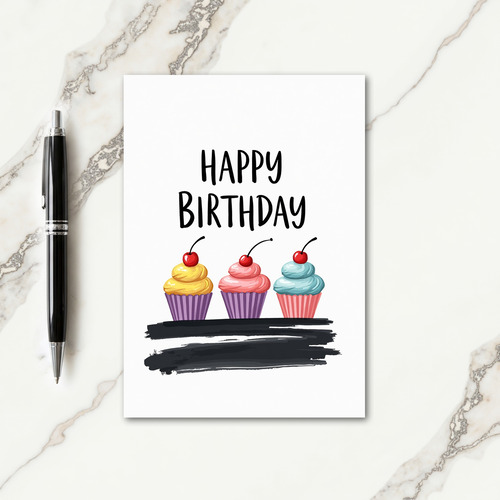 Sweet Cake Trio Birthday Card