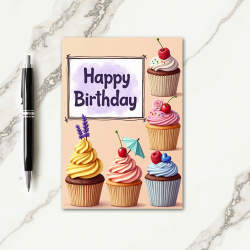 Sweet Cakes Birthday Card