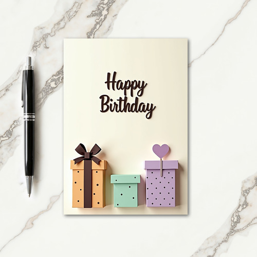 Sweet Calligraphy Birthday Card