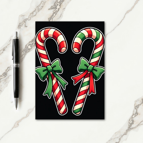 Sweet Candy Cane Christmas Card thumbnail
