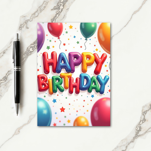 Sweet Candy Glossy Birthday Card