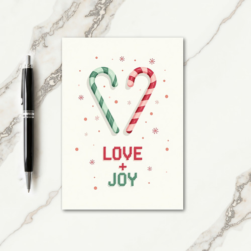 Sweet Candy Heart Christmas Card