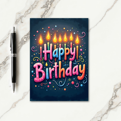 Sweet Candy Letter Birthday Card